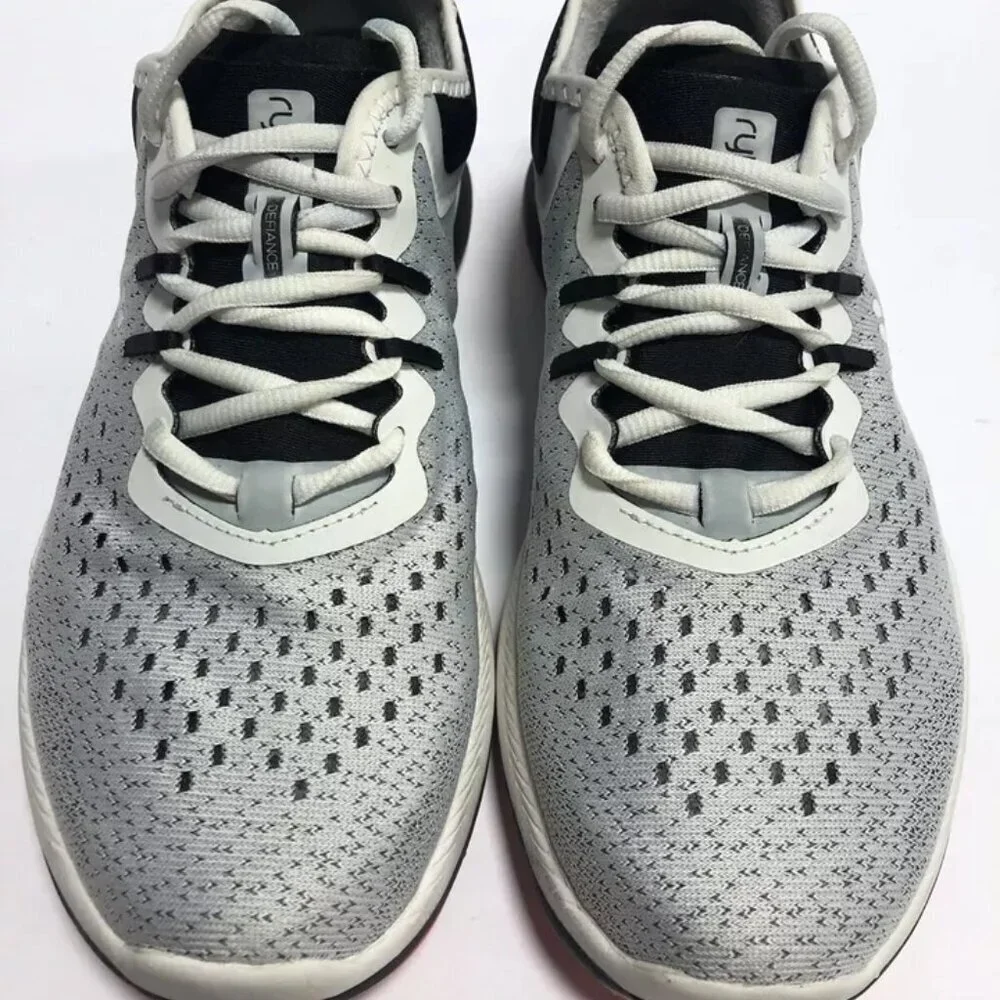Ryka Women’s Defiance, White/Black Walking Shoes, Size 8Wide